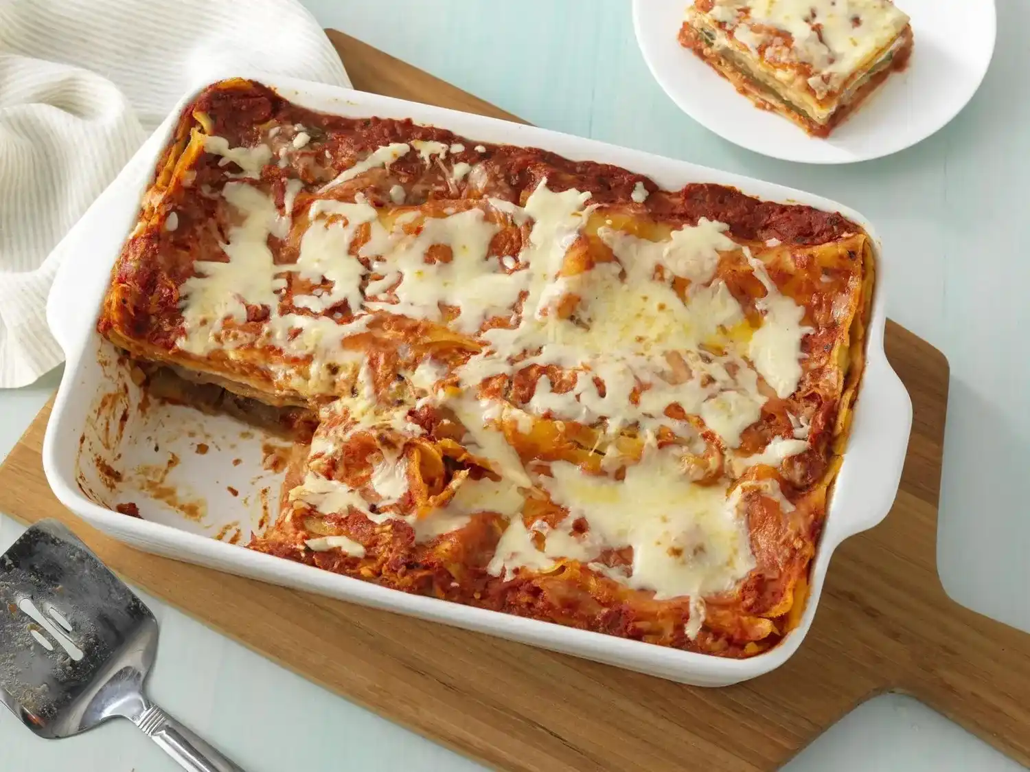 Лазанья с грибами и баклажанами