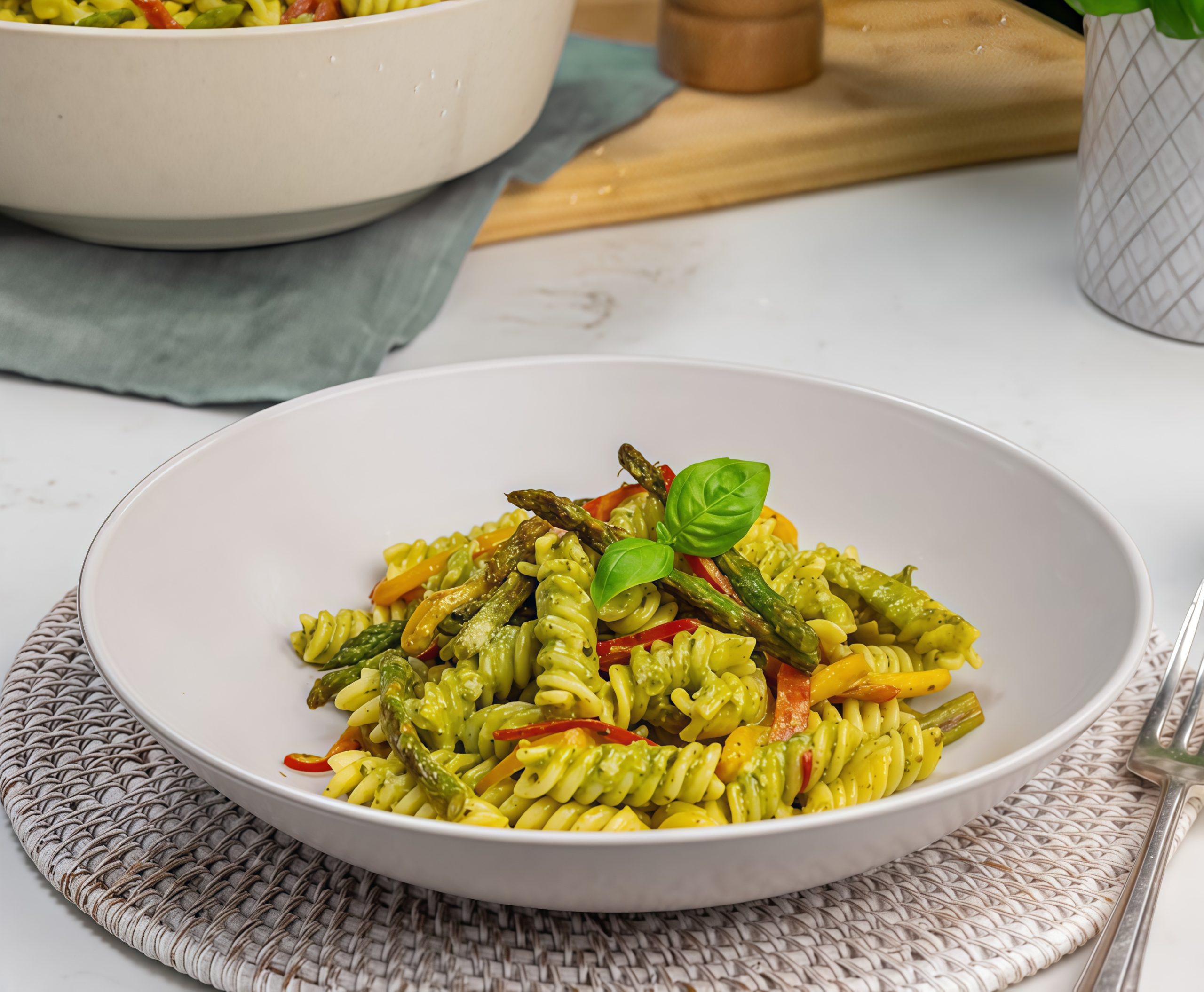 Рецепт Джирандоле с соусом песто и овощами