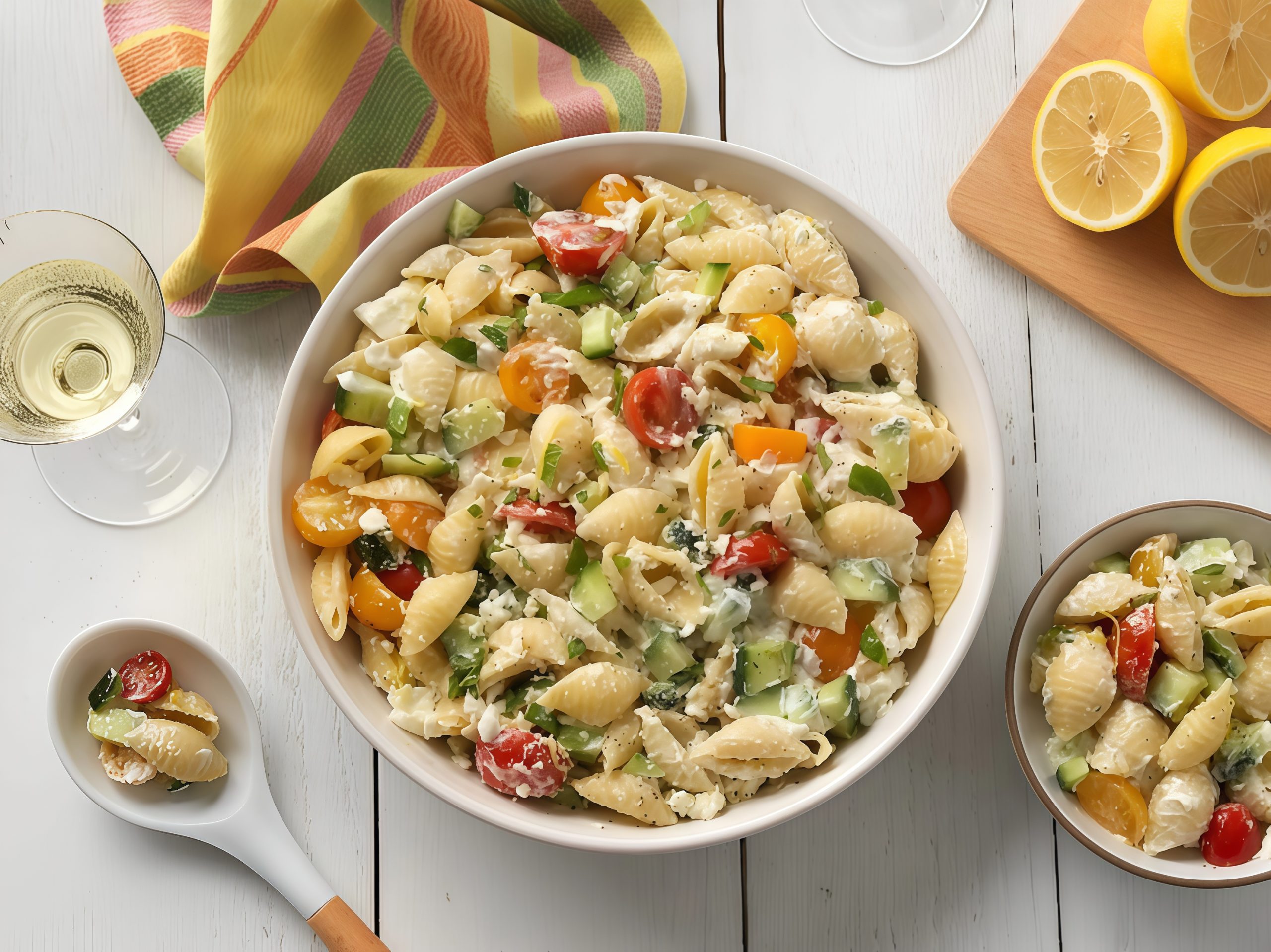 Рецепт овощнго салата с Конкилье Ригате