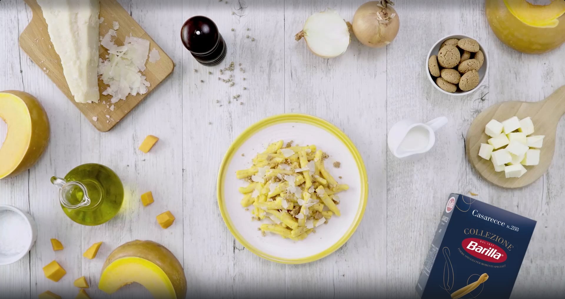 Казаречче с соусом из тыквы