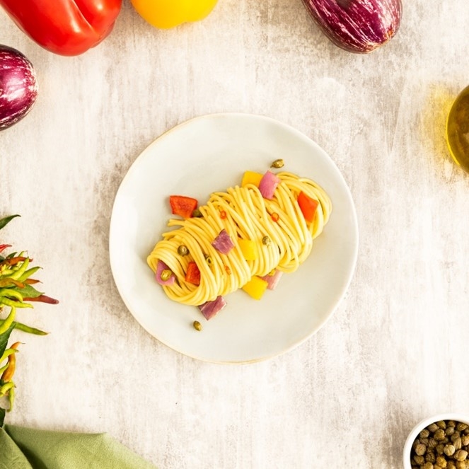 Спагеттони с овощами